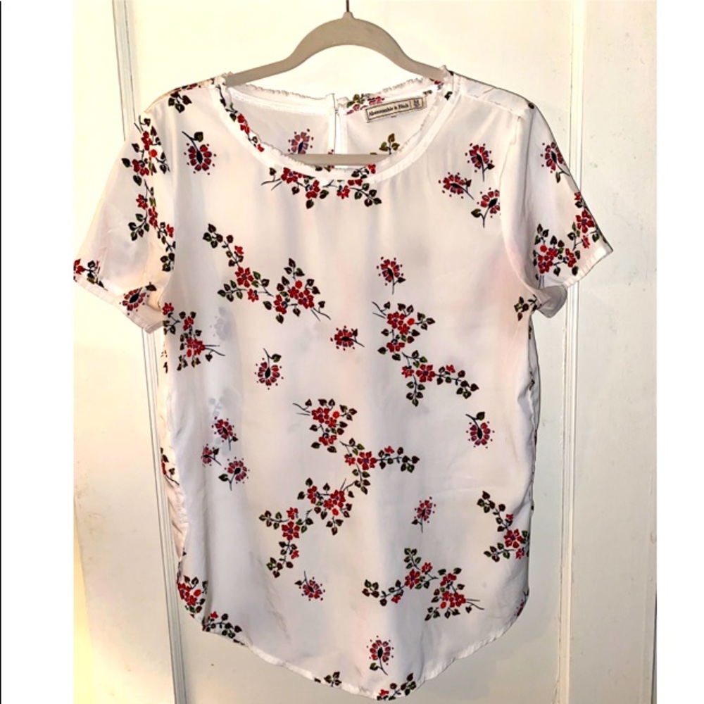 Abercrombie & Fitch Floral White Blouse